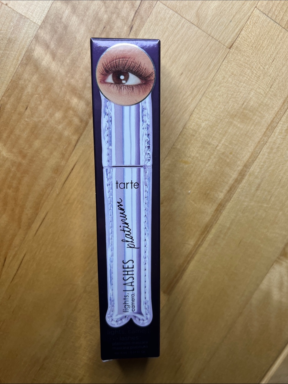 tarte Lights, Camera, Lashes Platinum Mascara — metallic purple packaging